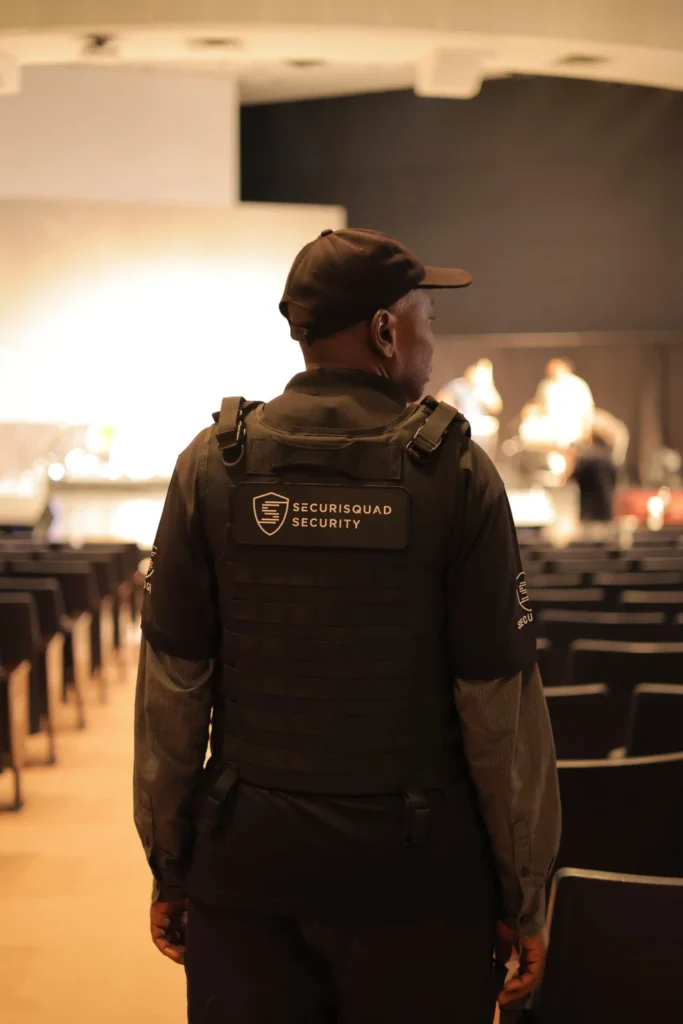 Securisquad licensed security guard providing 24/7 protection for Canadian businesses and homes